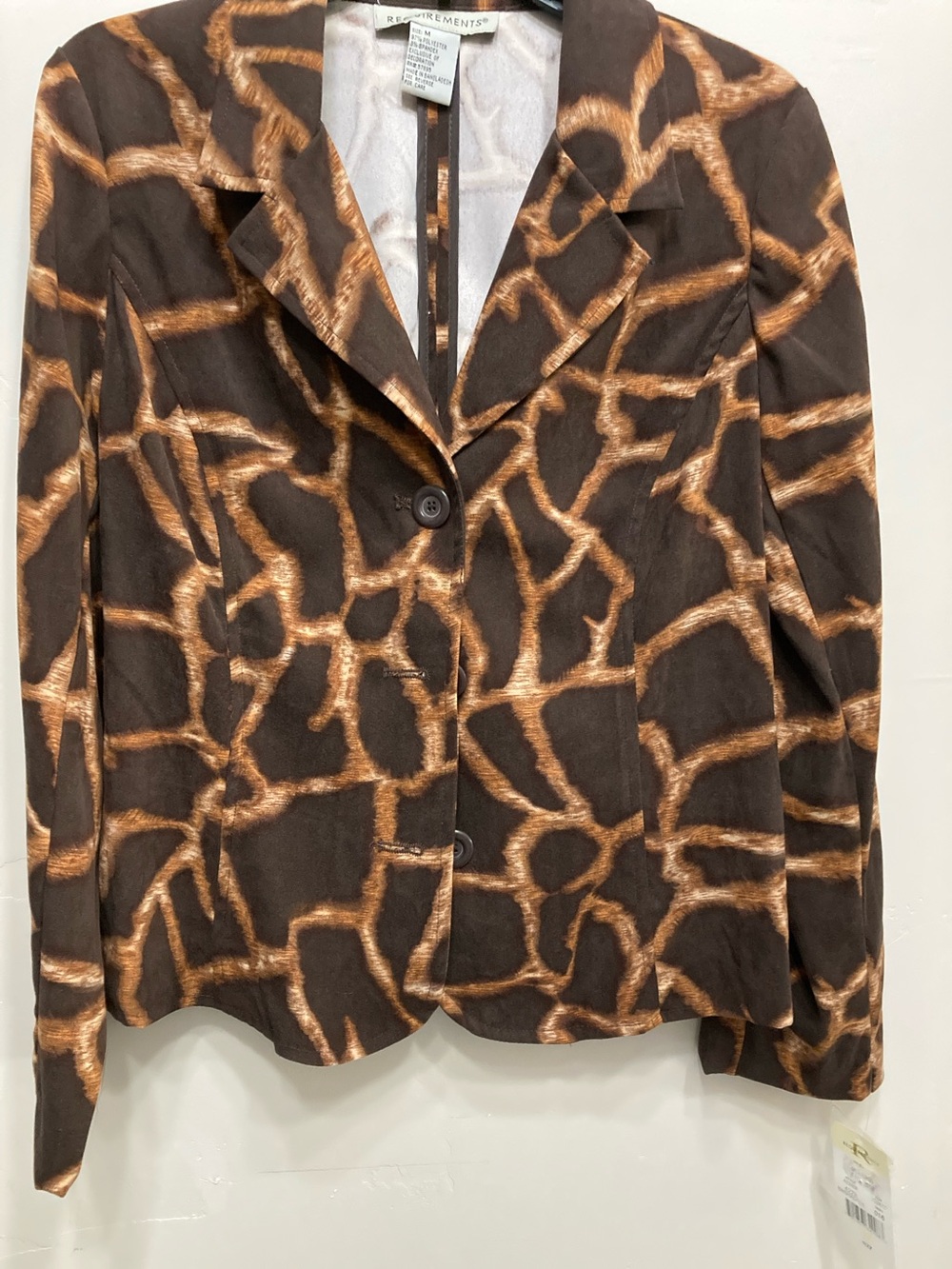 Requirements Brown & Tan Giraffe-Print Women's Blazer